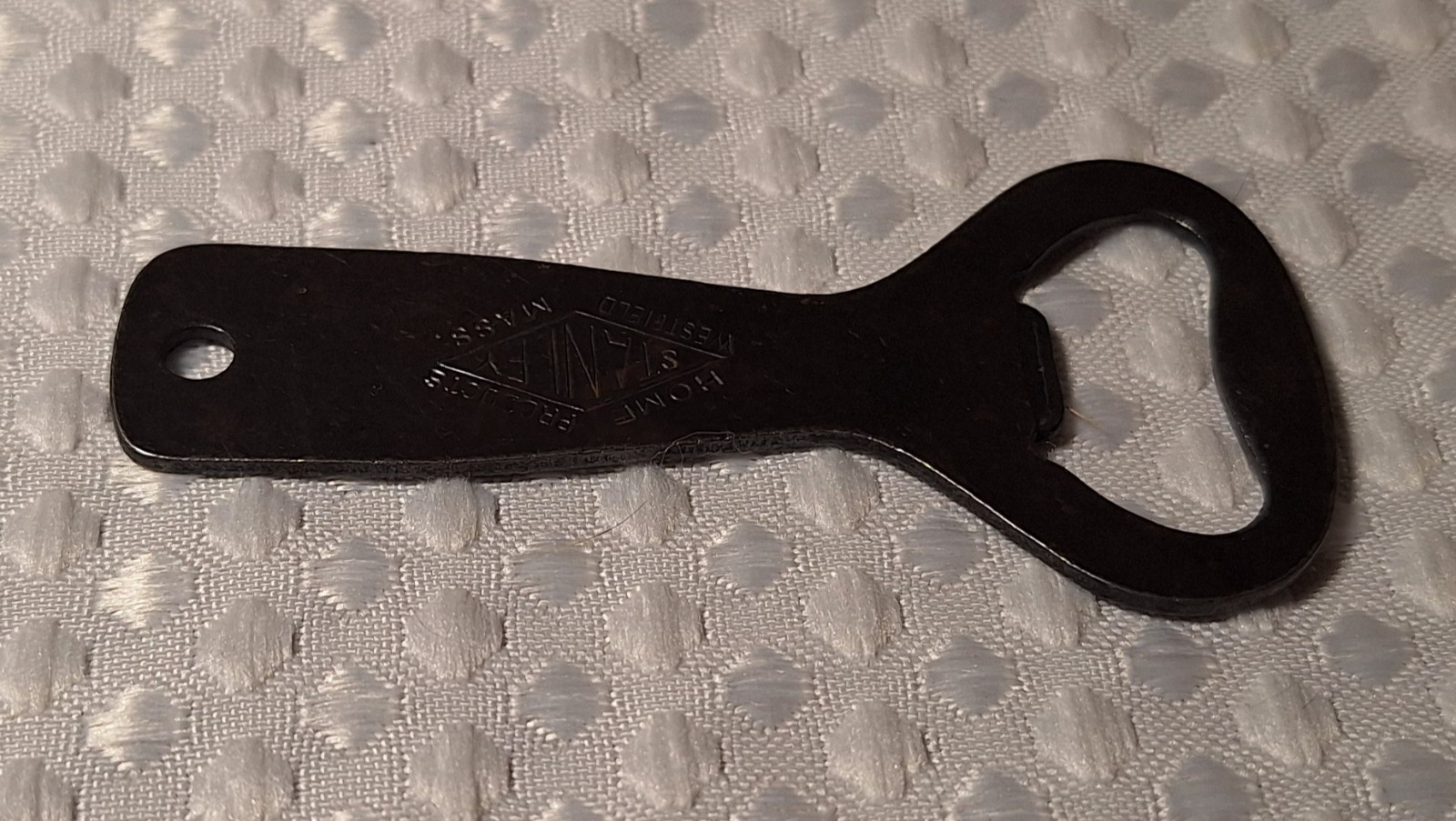 Vintage Stanley Home Products Westfield Massachusetts Beer Bottle Opener Metal