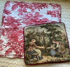 Sold Individually - Pottery Barn red white cottage pillow shams - Details Below