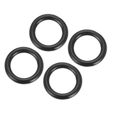 1" Metal O Ring, 4Pcs Seamless 304 Stainless Steel Rings Black 6mm x 25mm