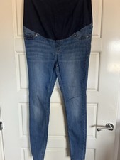 MAMA H&M Super Skinny High Rib Maternity Jeans - Blue - Size XL