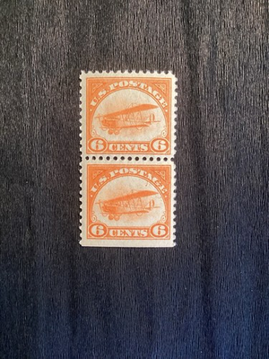 #ad Curtiss Jenny Biplane 6 Cent Airmail Stamp NH Mint 1918 #C1 $48.00