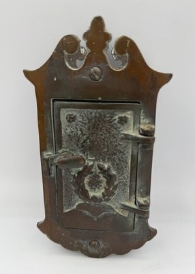Antique Vintage Art Deco peep hole Speak Easy  Door Knocker Brass Pictures, Read