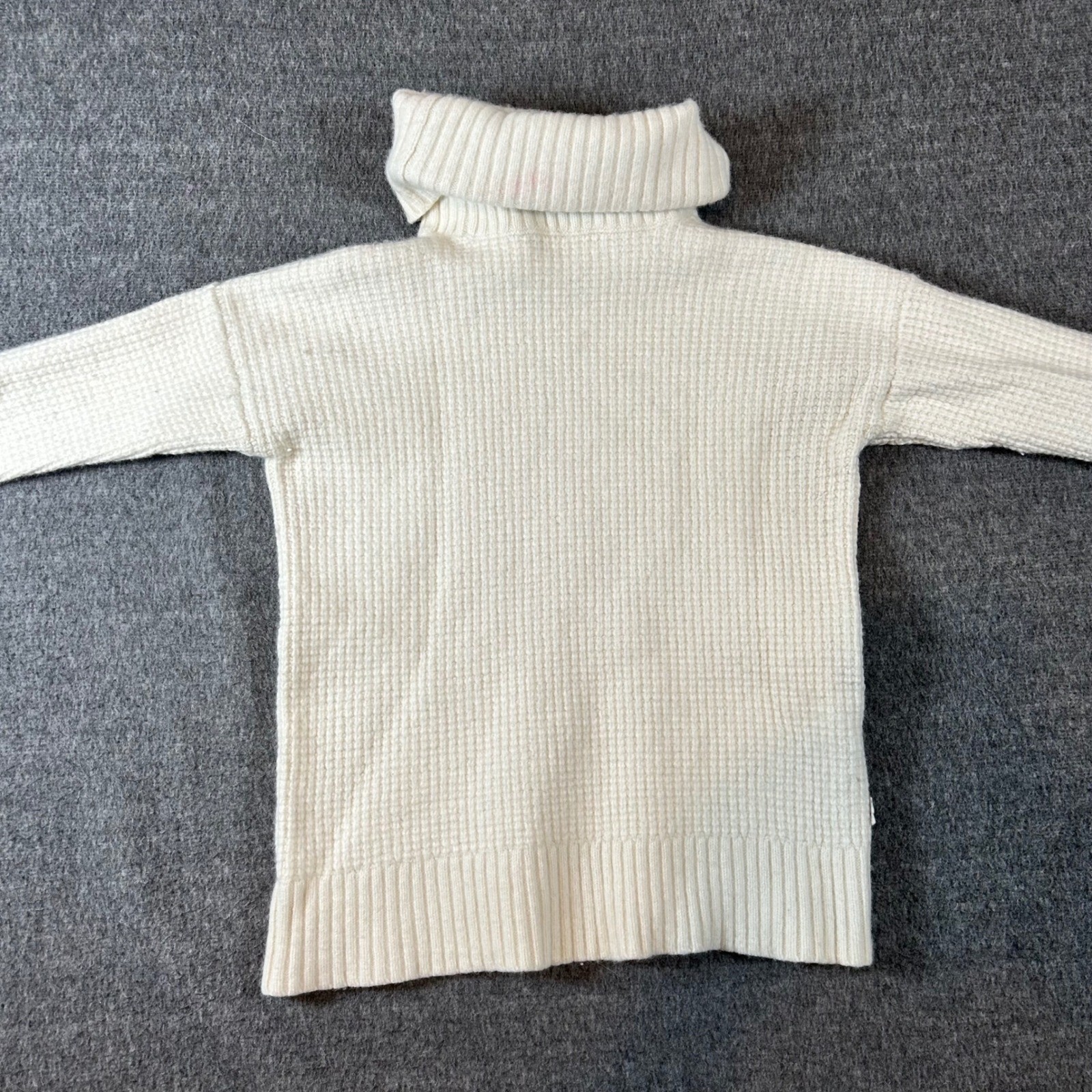Lauren Ralph Lauren Womens Wool Waffle Knit Turtleneck Sweater XS/Small Shrunk thumbnail 4