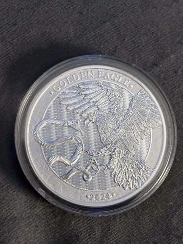 2024 Malta Golden Eagle BU 1 oz .9999 Fine Silver 5 Euro Coin in Mint Capsule