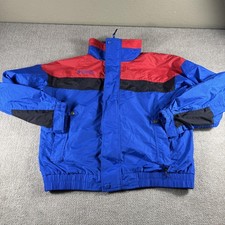 Vintage Columbia Bugaboo Jacket Youth 14/16 Blue Red Ski Colorblock Nylon 90s