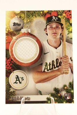 2025 Topps Holiday #PR-NK Nick Kurtz Player Worn Relic Athletics 