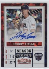 2017 Panini Elite Extra Edition Cracked Ice Ticket 19/24 Johnny Aiello Auto 0nr3