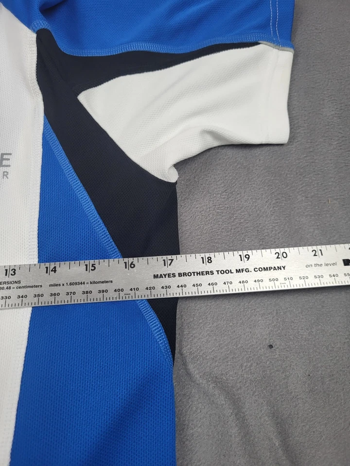 Gore Bike Wear Adult Large White Blue Lightweight Stretch Outdoor Back Pocket - Image 4 of 4