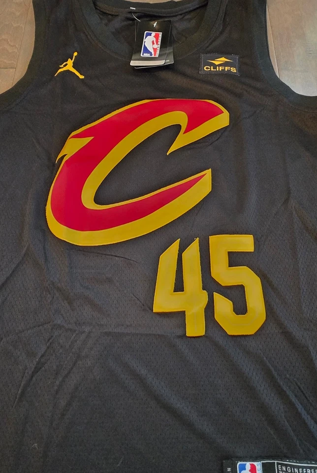 Donovan Mitchell #45 Cleveland Cavaliers Stitched Black Statement Edition Jersey - Image 2 of 3