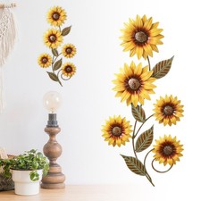 3D Metal Sunflower Wall Art Durable Garden Indoor Outdoor Wall Decor