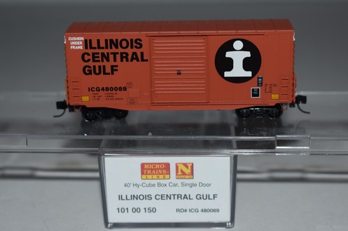 Carro de carga de una sola puerta escala N MTL 10100150 Illinois Central Gulf 40' 480069 C58575 | Condition: Used
