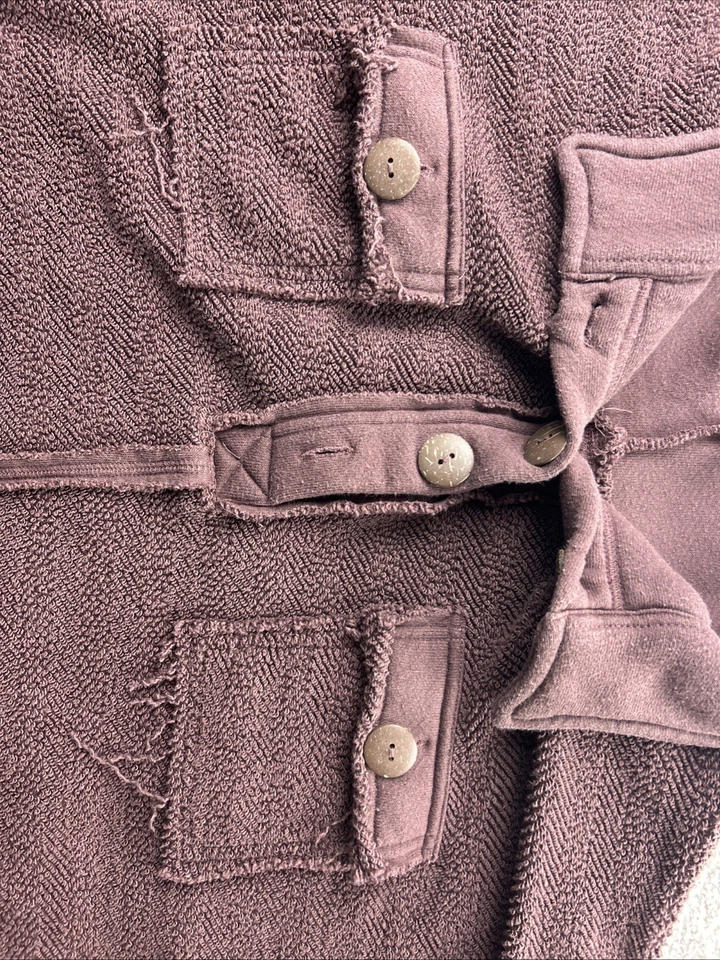 BKE XS 毛衣女式棕色模糊柔软保暖原始边缘套衫 BOHO Y2K — 第 2/4 张图片