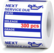 For Oil Change Stickers 300 Pcs 2 X 2 Service Black Stickers, Next Service Due