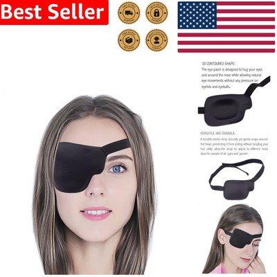 3D Eye Patch Right Eye Adjustable Strap Full Light Block Sensitive Skin