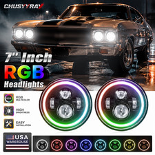 Pair 7 Round Led Headlight For Chevrolet 1961-1980 C10 Pickup 1967-1981 Camaro Pair 7 Round Led Headlight For Chevrolet 1961-1980 C10 Pickup 1967-1981 Camaro