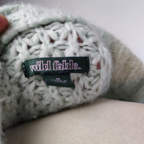 Wild Fable Crew Neck Sweater Women's Medium Sea Moss Green Pullover Knit Soft - Picture 5 of 6