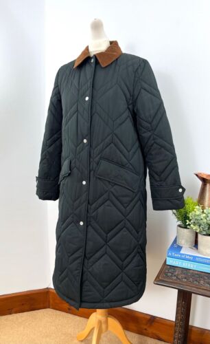 BARBOUR Black Bonnie Quilted Coat £229 Size UK 12 EU 38 USA 8 Large Net a Porter - Picture 3 of 17