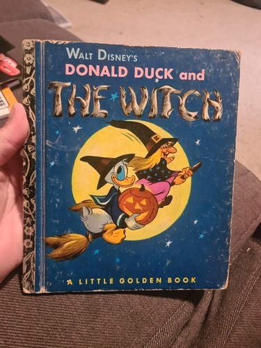 Little Golden Book Walt Disney's Donald Duck and The Witch No D104 1st Edition