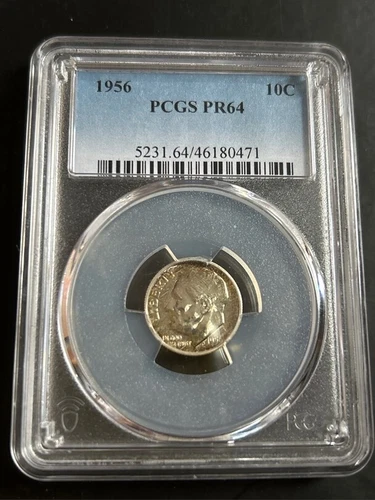 1956-S Silver Proof Roosevelt Dime 10c - PCGS PR 64 TONER!