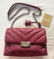 Borsa a tracolla Michael Kors donna in pelle trapuntata rosa fucsia