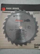 4 packs Black & Decker Piranha Carbide Tooth Saw Blade 24 Teeth 7 1/4”