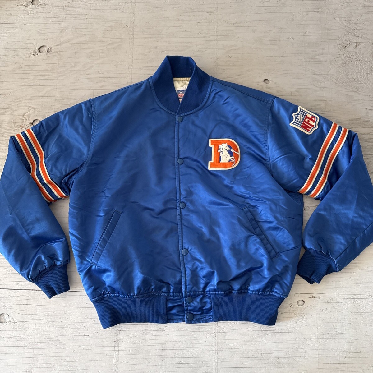 Vintage 90s NFL Starter Denver Broncos Satin Football Jacket