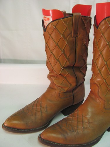 Nocona Cowboy Boots Brown Leather Men’s Style 9004 Size 10B - Picture 3 of 17
