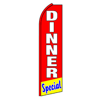 DINNER SPECIAL Advertising Flutter Feather Sign Swooper Banner Flag Only