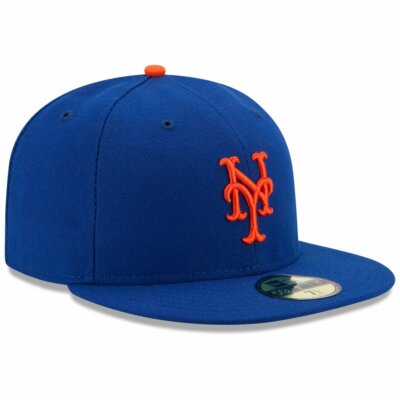 New Era Men's NY Mets Authentic Collection 59FIFTY Fitted Hat Blue