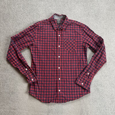 TOMMY HILFIGER Herren Hemd Shirt Gr. S Regular Logo Kariert Checked 19320 Rot