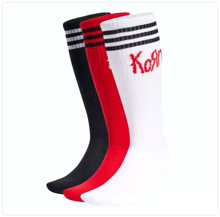 adidas x KoRn socks 靴下 Lサイズ 3色セット NWT Adidas KORN Crew Sock Set Of 3 Pairs 30th Anniversary