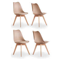 Image of Dining Chairs Set of 4 Modern Padded Seat Set of 4 UK Jamie Lorenzo Contemporary