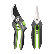 2Pack Garden Pruning Shear 6.25" Straight Garden Scissor 8" Bypass Pruning Shear