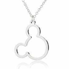 Elegant 925 Sterling Silver Mickey Mouse Fashion Jewelry Charms Pendant Necklace