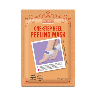 PUREDERM - Vegane Fersen-Peeling-Maske, 1 Paar 2x3g