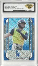 2021 Leaf Metal Draft HEDBERT PEREZ Blue Mojo Auto /10 💎 DSG 10 Flawless
