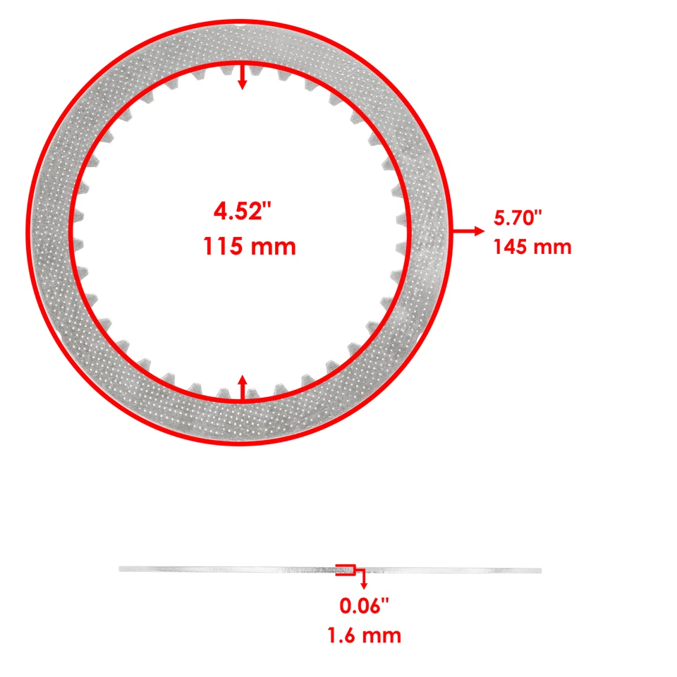 Placas de acero de embrague para Suzuki GSX600F Katana 600 1992 1993 1994 1995 1996 1997 Foto 2 de 4