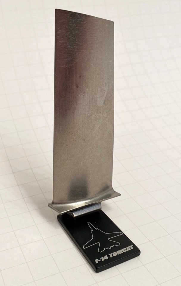 TF-30 F-14 Tomcat Titanium Jet Engine Fan Blade. Desk Model Topgun Ejection Seat - Image 4 of 4