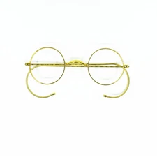 Vintage Round Gold 40 to 52mm Antique Wire Rim Reading Glasses Full Rim Glasses