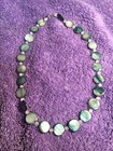 Lovely Blue Shell & Rainbow Moonstone Bead Necklace — photo 3