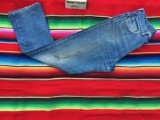 VTG Ralph Lauren POLO Dungarees men's light wash denim 17 x 31.5 USA Made 1990s