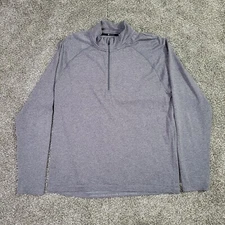 Rhone Versatility 1/4 Zip Pullover Shirt Mens L? Gray Seamless Perforated *READ
