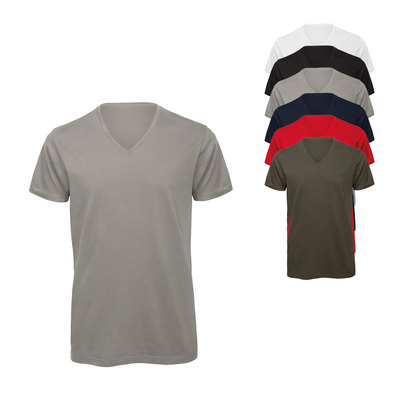 HERREN T-SHIRT  Kurzarm V-Ausschnitt S M L XL XXL 3XL NEU B&C BCTM044