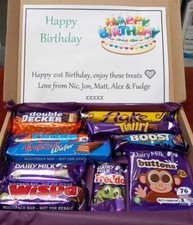 Personalised CADBURY Chocolate Sweet Box Hamper Birthday Christmas Gift Present