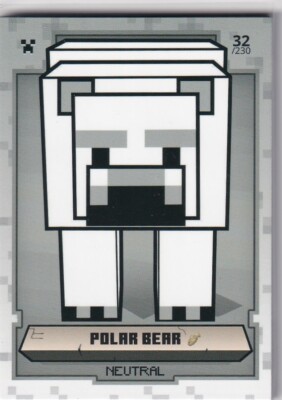 Panini Minecraft Adventure Trading Cards Karte Nr. 32 Polar Bear Eisbär