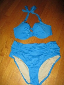 bright blue bikini