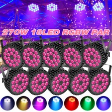 270W 18LED Par Can Stage Light DMX RGBW Disco Show DJ Lighting Aluminum Shell US