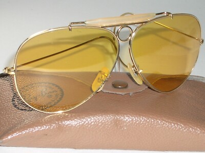 1960's VINTAGE BAUSCH & LOMB RAY-BAN ALL-WEATHER AMBERMATIC