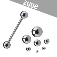 BARBELL calibro 1,6 mm 6 - 60 mm e PALLINE 3 - 12 mm PIC N MIX 316L BODY JEWELLERY