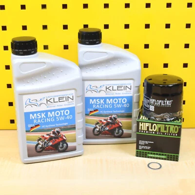 Vidange D'Huile Kit Filtre à Huile Msk Course 5w40 pour : Peugeot XP 400 Gt - Photo 1/2